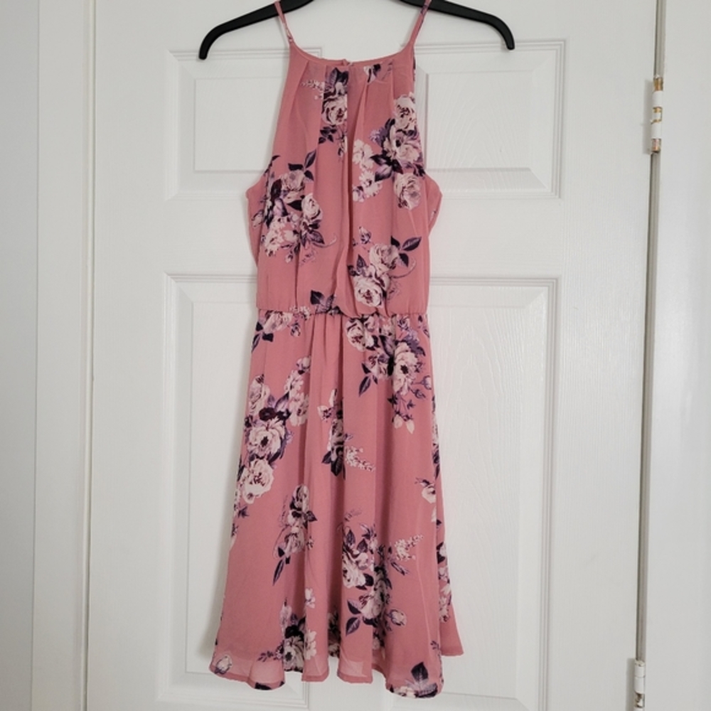 🌸 Francesca Dusty Pink Floral Dress